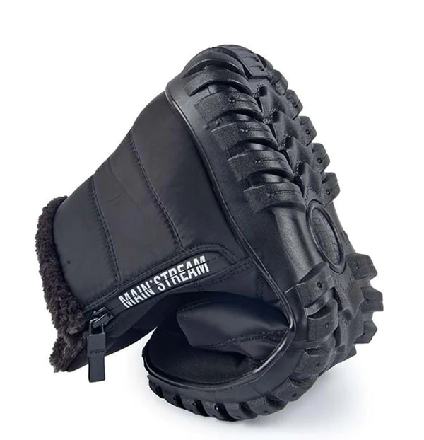 Men's Waterproof Warm Cotton Zipper Snow Ankle Boots – image 6