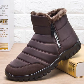 Men's Waterproof Warm Cotton Zipper Snow Ankle Boots – image 3