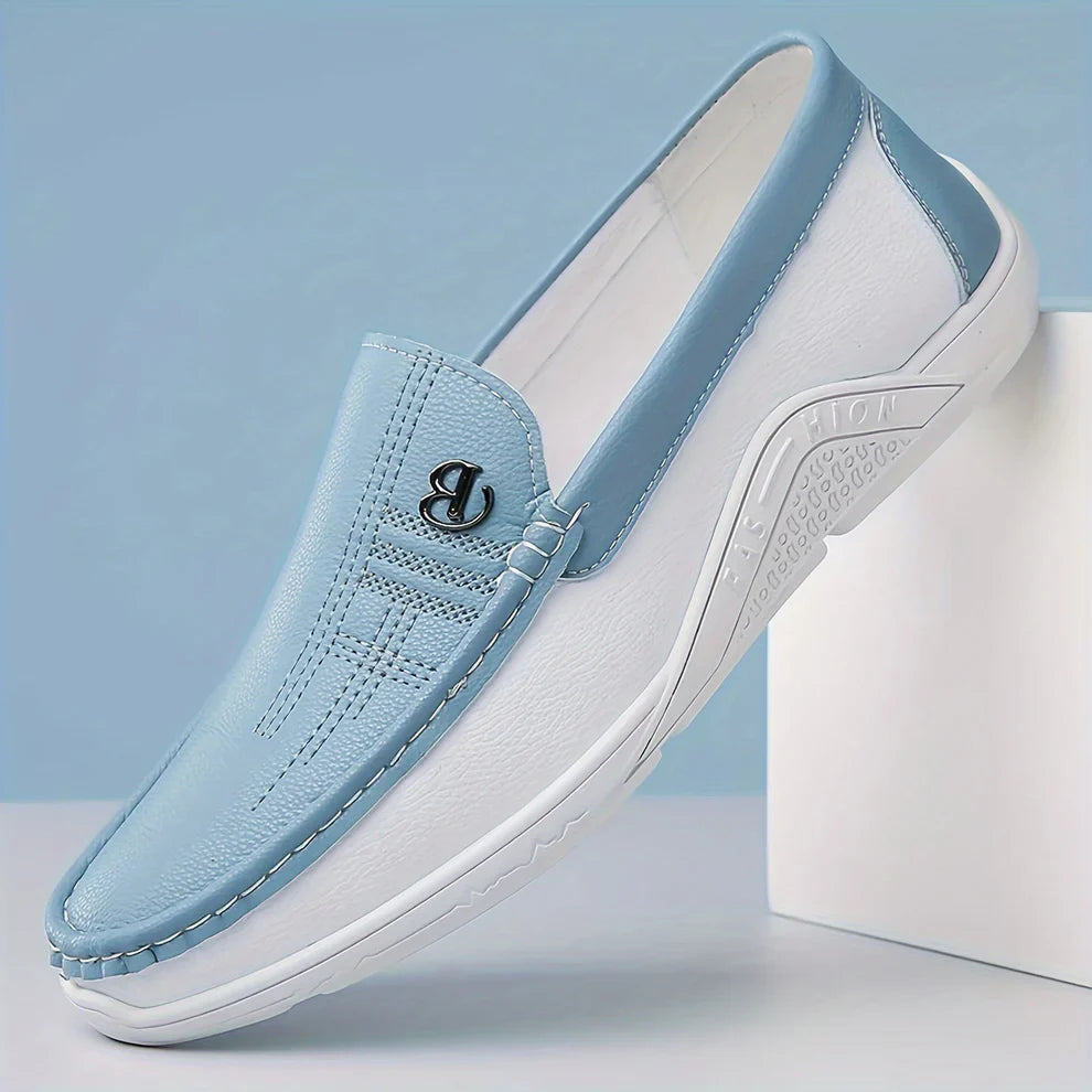 Men's Leather Soft Sole Non-Slip Arch Support Loafers