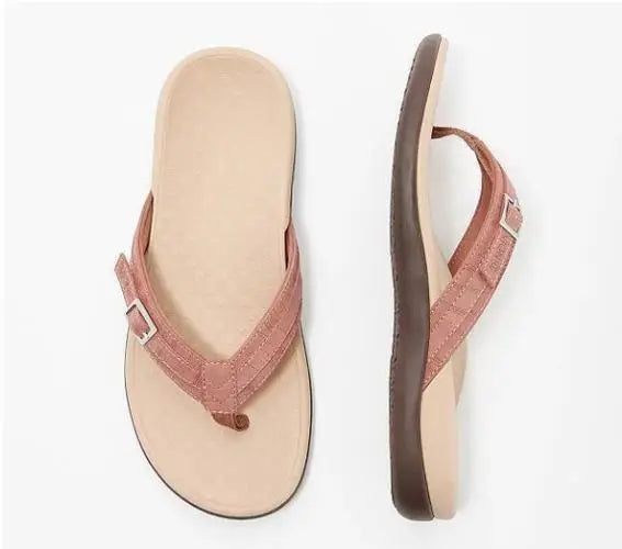 Women's Adjustable Strap Summer Sandals – Supportive Cushioned Footbed, Rubber Sole, Lightweight