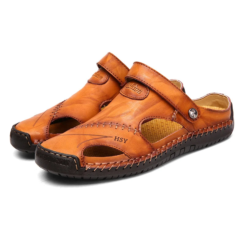 Summer Hollow Leather Shoes Men's Casual Sandals – image 2