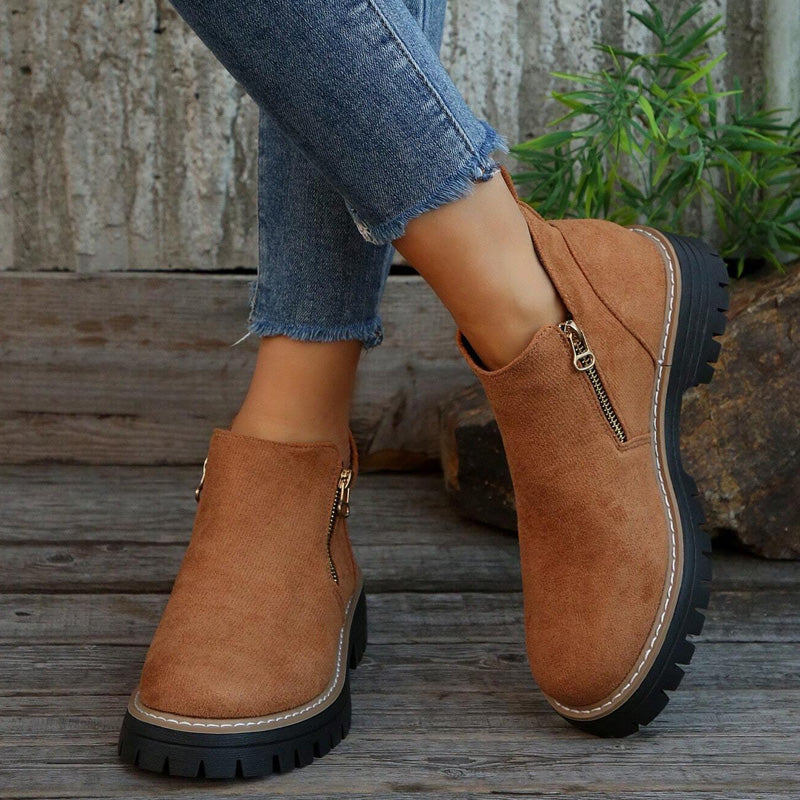Womens Arch Support Ankle Boots | Autumn Winter Cozy Side Zip Style – image 2