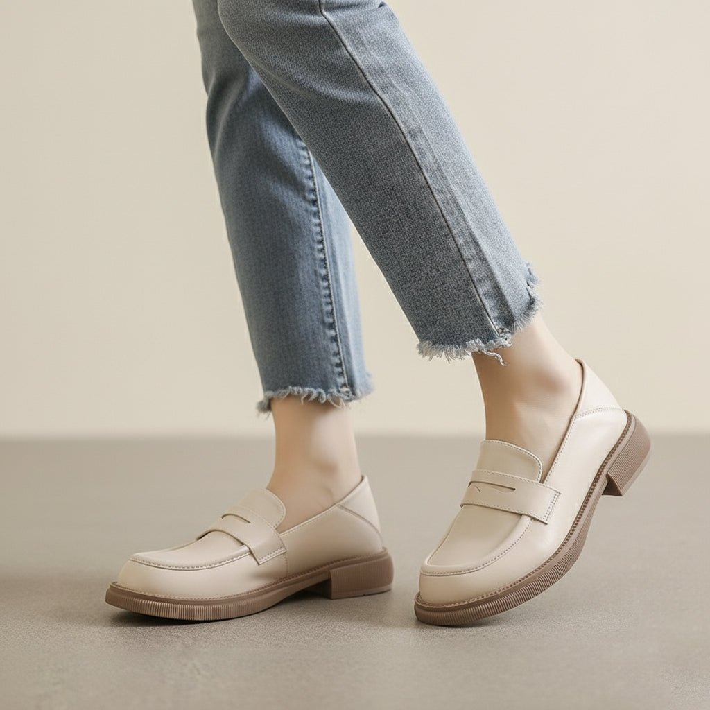 Women's Chunky Platform Loafers – British Style, Wide Fit, Arch Support Footbed, Lug Sole – image 2