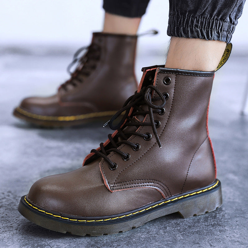 Unisex Waterproof Combat Boots – Wide Fit, Cushioned Arch Support Insole, Non-Slip Lug Sole – image 2