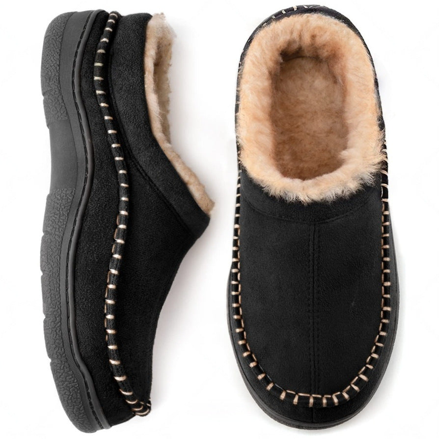 Men’s Memory Foam House Slippers – Warm Fleece | Arch Support | Wide Fit