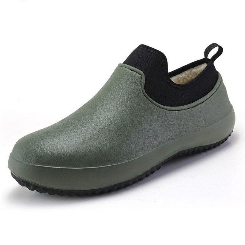 Women's Waterproof Plush Lined Rubber Winter Boots – Slip-On, Arch Support, Anti-Slip Sole