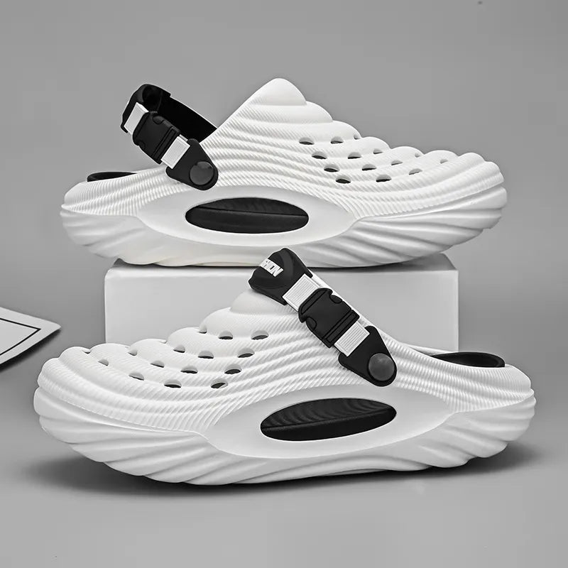 Unisex Cushioned Clogs – Thick Shock-Absorbing Sole, Arch Support, Heel Strap, Lightweight