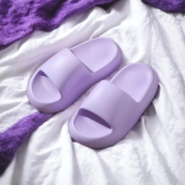 Unisex Thick Sole Sliders – Soft Cushioned Slides with Textured Footbed