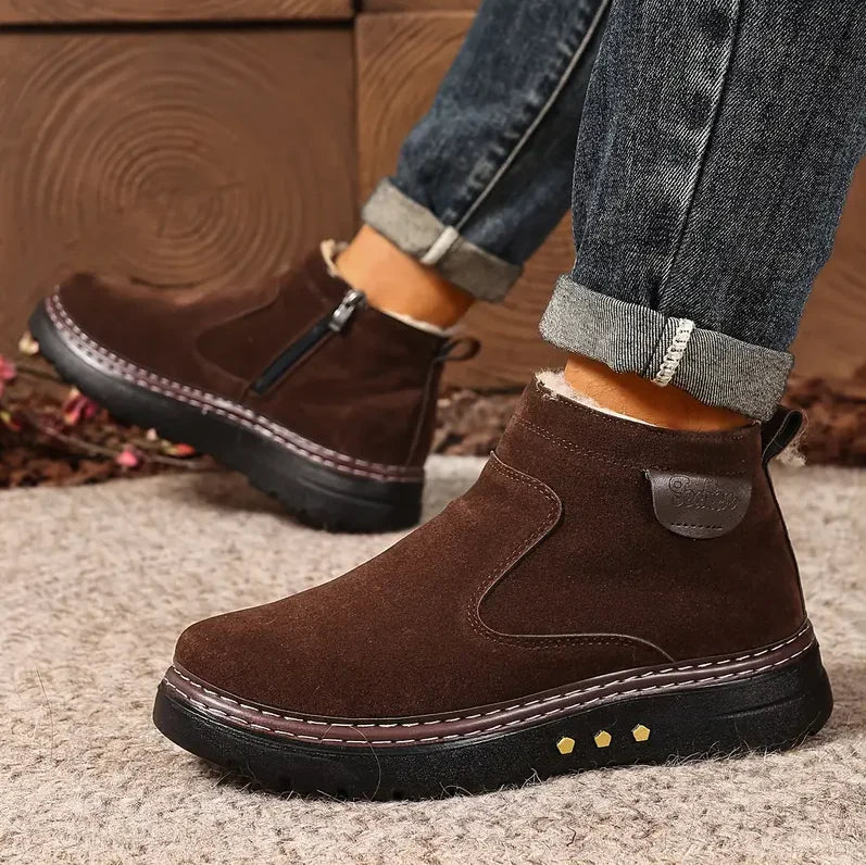 Men's Fleece-Lined Zip Winter Boots – Water-Resistant, Cushioned Sole, Non-Slip – image 2