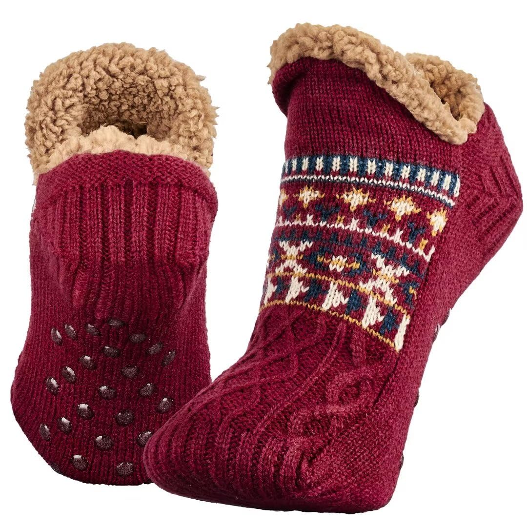 Warm Non-Slip Slipper Sock Slippers – Cozy Fleece House Socks for Women & Men