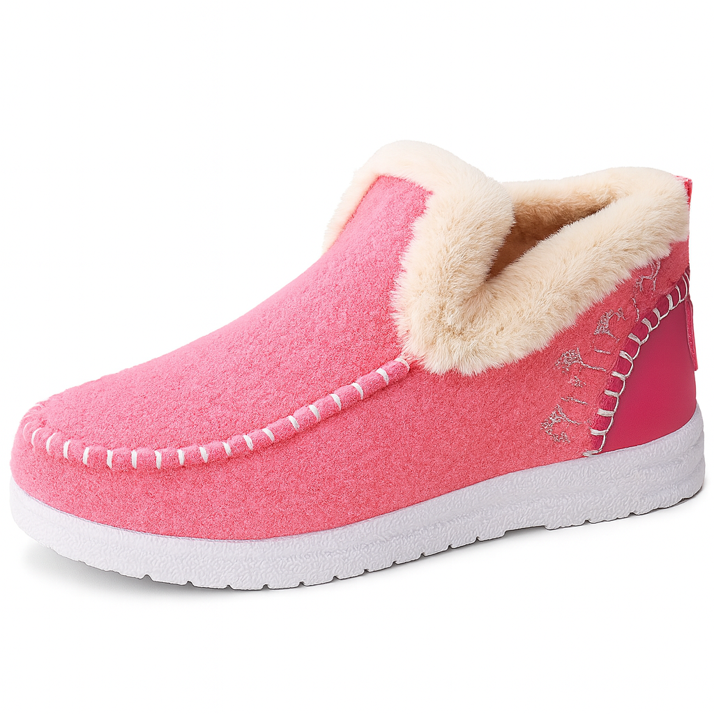 Warm Wool-Lined Winter Slippers – Non-Slip Indoor Outdoor House Shoes – image 2