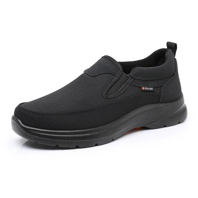 Men's Breathable Mesh Slip-On Trainers – Wide Fit, Stretch Collar, Cushioned EVA Sole – image 2