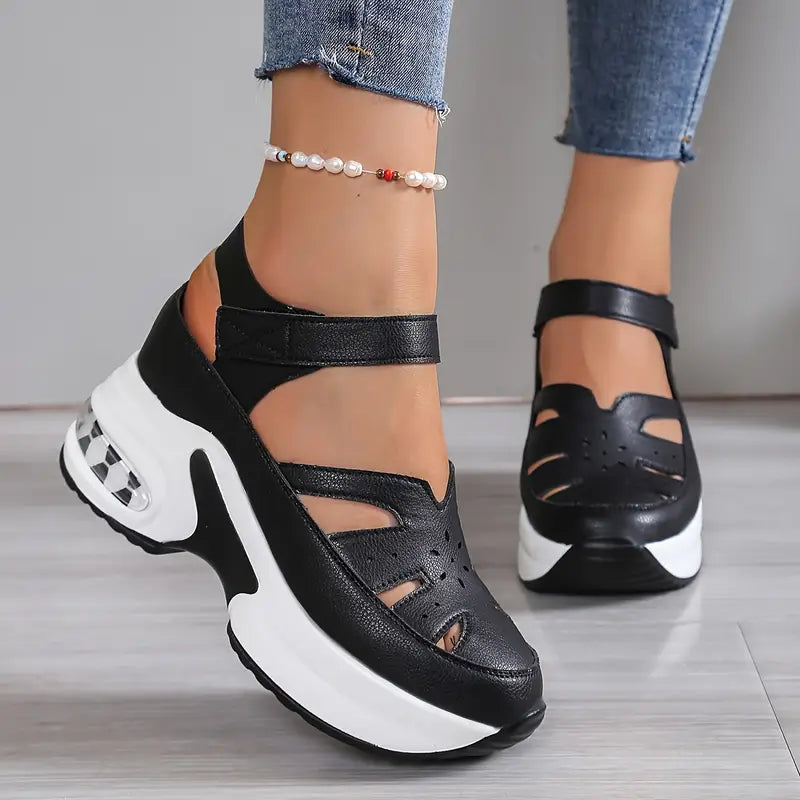 Women's Cushioned Platform Wedge Sandals – Touch-Fastening Strap, Arch Support, Lightweight – image 2