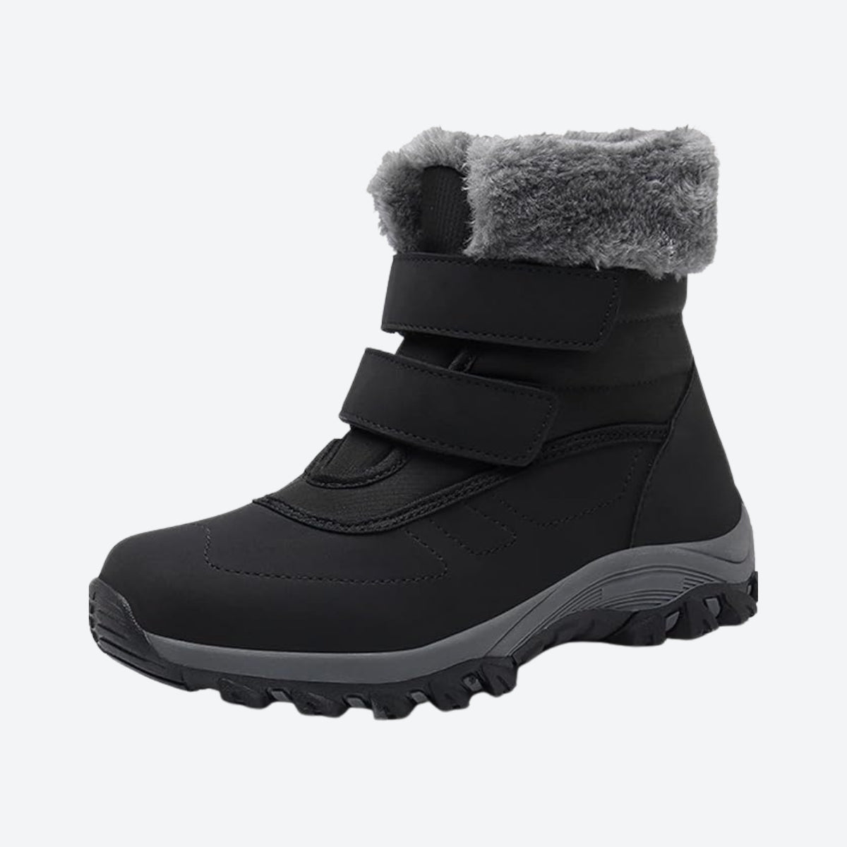 Frost Grip Waterproof Snow Boots – Wool Lined, Faux Fur Collar, Anti-Slip Sole