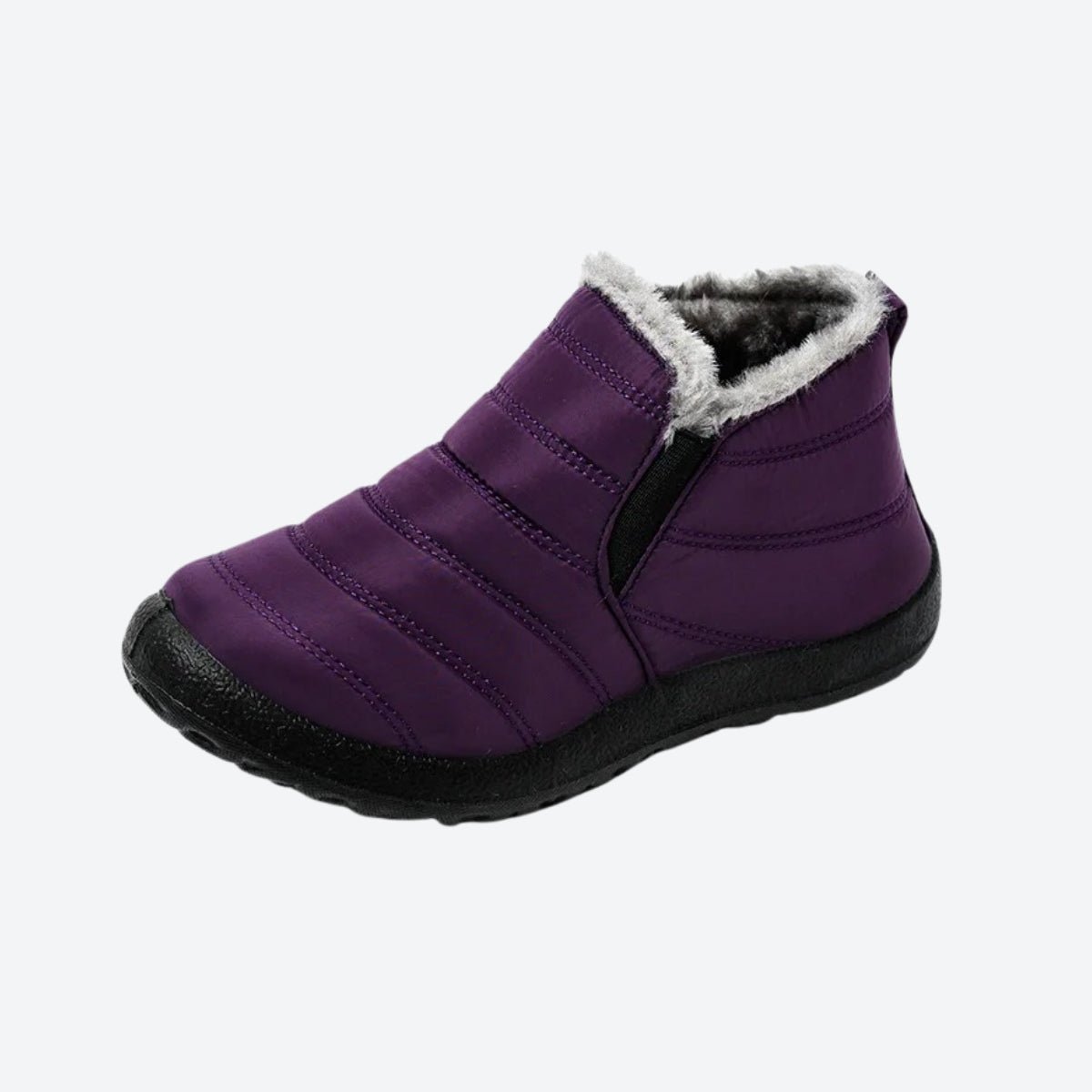 Ice Guard Waterproof Slip-On Snow Boots – Wool Lined, Faux Fur Collar, Anti-Slip Sole – image 2