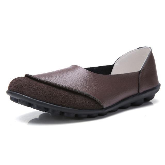 Wide Fit Leather Moccasins – Roomy Toe Box, Cushioned Insole, Slip-On Flats – image 2